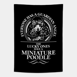 Miniature Poodle Guardian Angel dog saying Tapestry