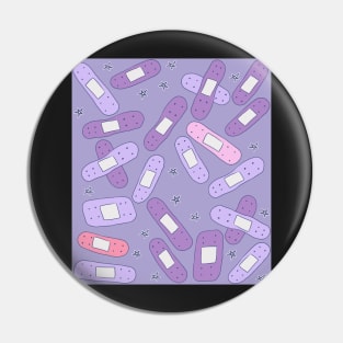 Purple and Pink Bandages Pin