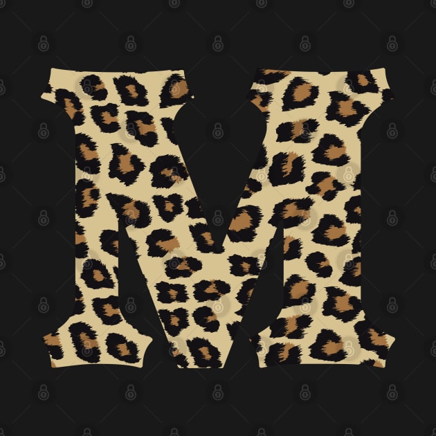 Letter M Leopard Cheetah Monogram Initial by squeakyricardo