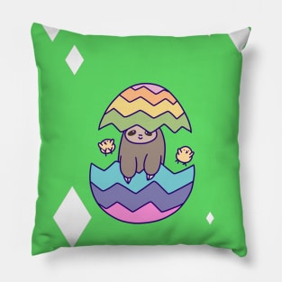 Happy Birthday Easter Egg Sloth Pillow