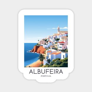 A Pop Art Travel Print of Albufeira - Portugal Magnet