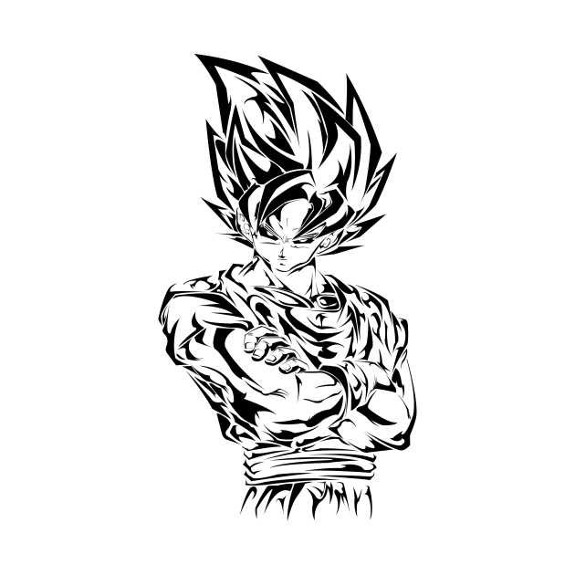 Goku in black - Goku - T-Shirt | TeePublic