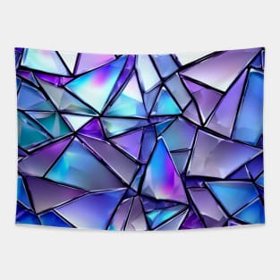 Blue, Purple And Pink Shattered Glass Tapestry