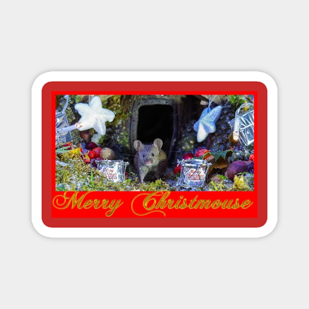 Merry Christmouse card 2 Magnet by Simon-dell