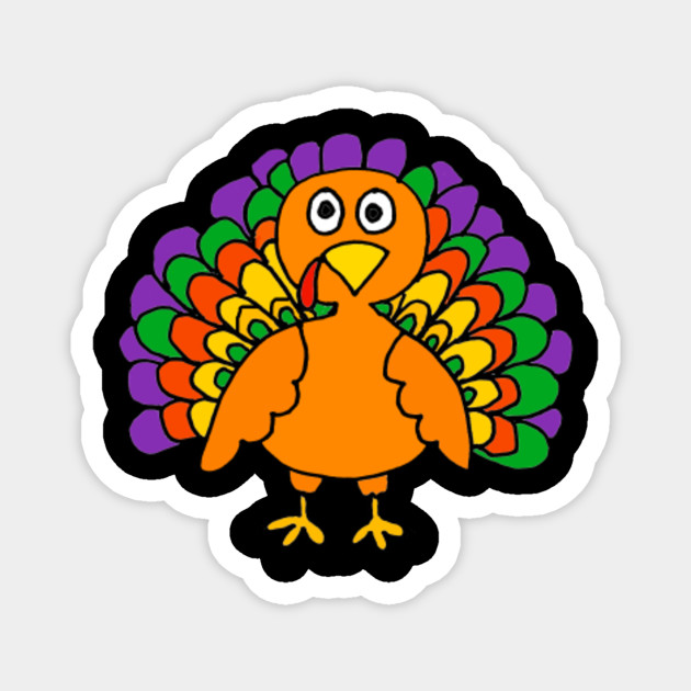 Colorful Funny Turkey Cartoon Turkey Magnet Teepublic