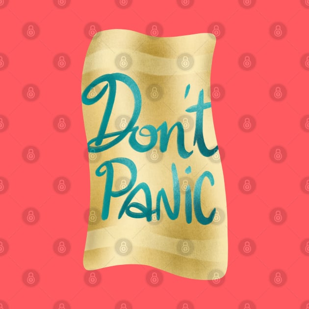 Don't panic on golden towel by nobelbunt