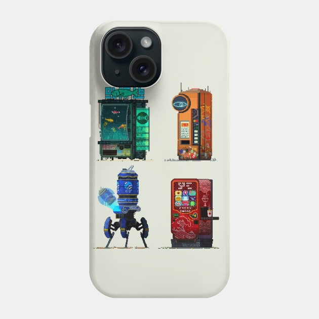 Cyperpunk Vending Machines Phone Case by seppuku_doge