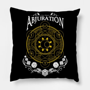 Abjuration - D&D Magic School Series: White Text Pillow