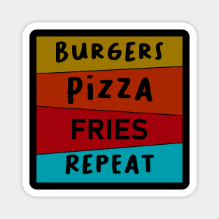 Burger Pizza Fries Magnet