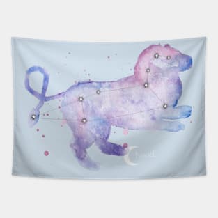 Leo Galaxy Watercolor Tapestry