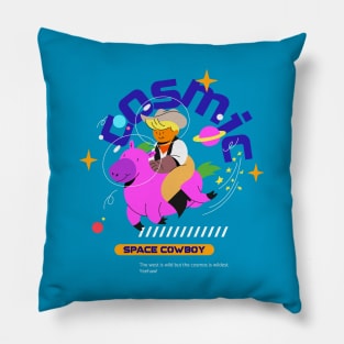 Cosmic Space Cowboy Design Pillow