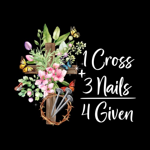 1 Cross 3 Nails Forgiven Christian Easter Gift by sumikoric