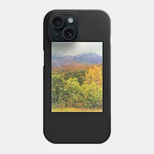 Autumnal Trees and Misty Mountains Phone Case