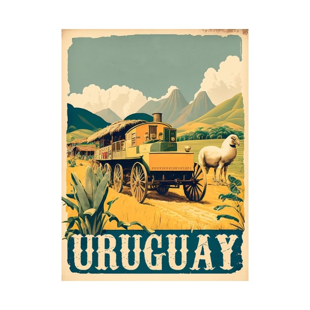 Uruguay Vintage Travel Art Poster by OldTravelArt