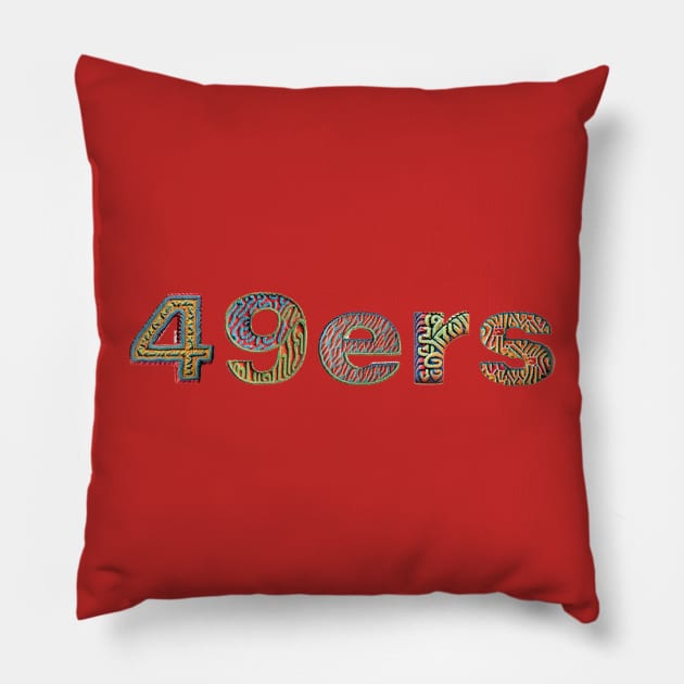 49ers Pillow by Sobalvarro