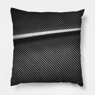 Cool silver gray elegant texture geometric lines Close up macro photograph pigeon feather Pillow