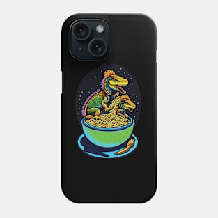 Funny Bearded Dragons Eating Noodles Phone Case