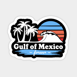 Gulf of Mexico forever Retro Vintage Beach Sunset Magnet