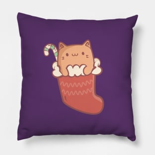 Christmas kitty parade Pillow