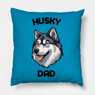 Husky Dad Funny Gift Dog Breed Pet Lover Puppy Pillow