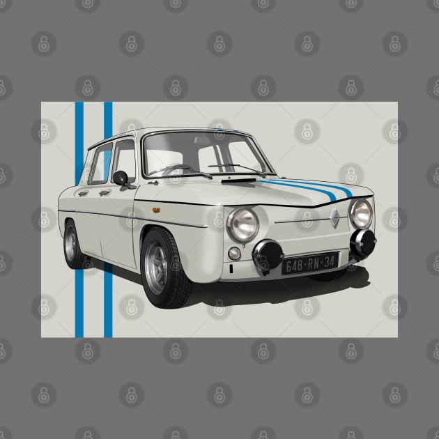 Renault R8 Gordini in grey by candcretro