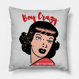 Boy Crazy - Retro Comic Book Woman Pillow