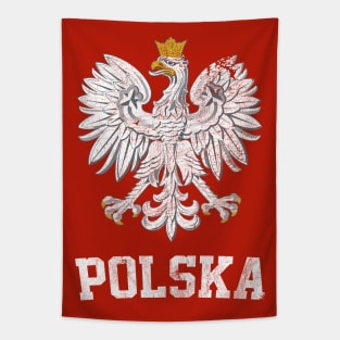Polska Eagle - Faded Style Vintage Look Design Tapestry