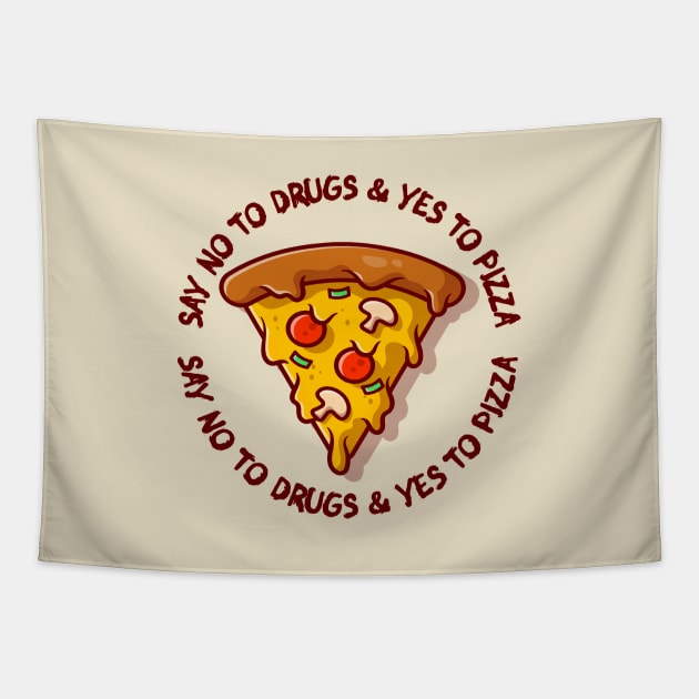 Yes to Pizza Tapestry by mynameissavage