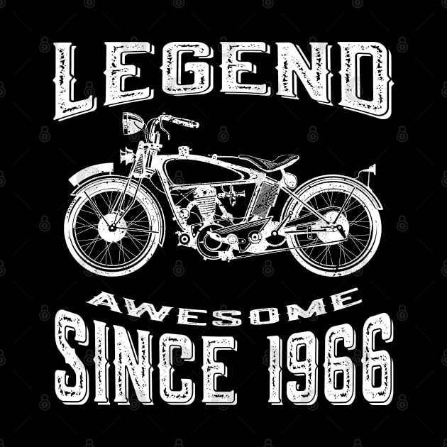 Vintage Motorcycle LEGEND Awesome Since 1966 by Jas-Kei Designs