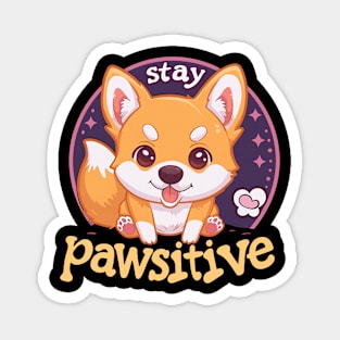 stay pawsitive Magnet