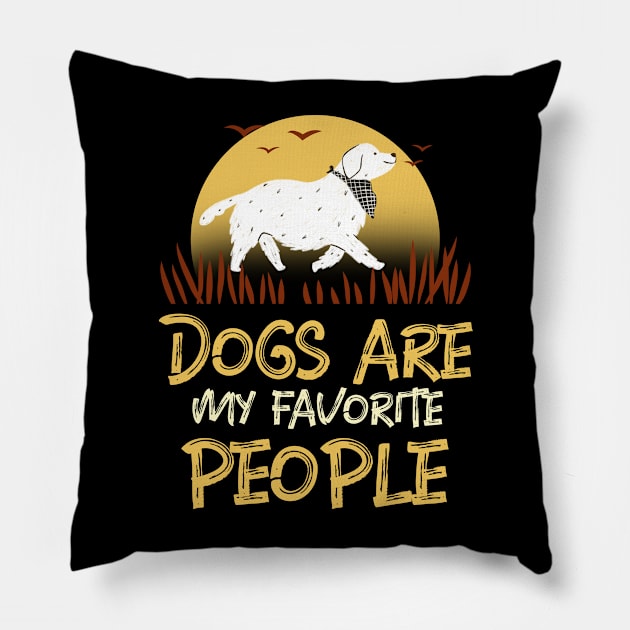 Dogs are my favorite people Pillow by ArtsyStone