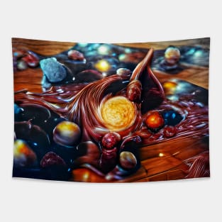 Universe made of Chocolate Art Tapestry