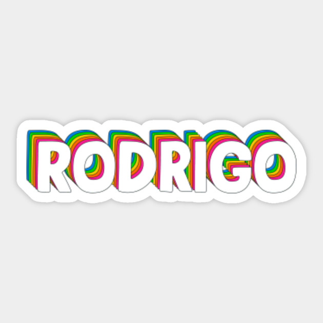 Hello My Name Is Rodrigo Rainbow Name Tag Rodrigo Autocollant Teepublic Fr
