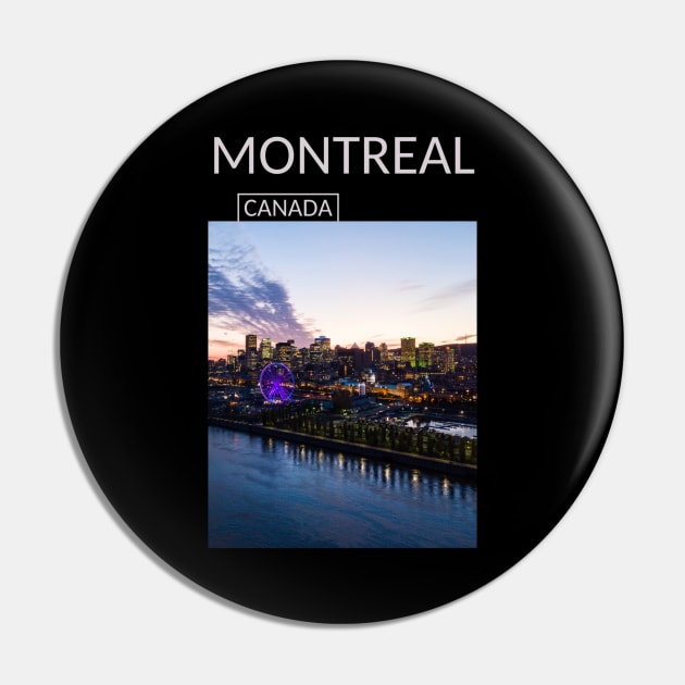 Montreal Quebec Canada Wheel Gift for Canadian Canada Day Present Souvenir T-shirt Hoodie Apparel Mug Notebook Tote Pillow Sticker Magnet Pin by Mr. Travel Joy