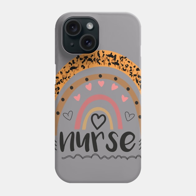 International Nurses Day Rainbow Leopard printable Gift 2021 Phone Case by JustBeH