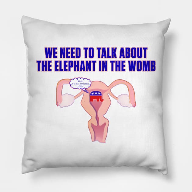 We Need to Talk About the Elephant in the Room Pillow by ShawnaMac