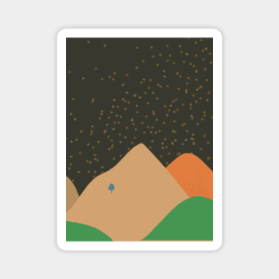 Mountains And Stars Magnet