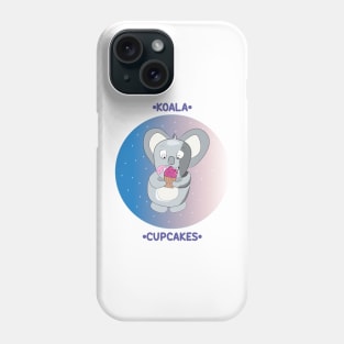 Cute Koala With Cupcake Cartoon Design Phone Case