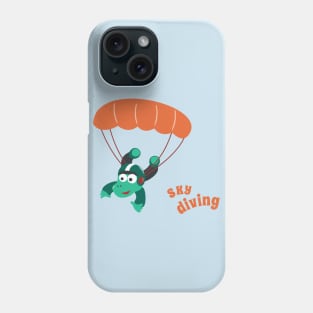 Vector illustration of a cute skydiver. Phone Case