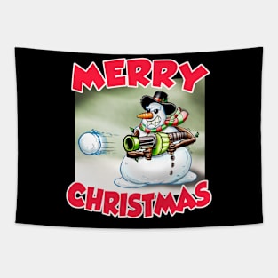 Merry Christmas - Snowman Tapestry