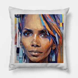 Halle`s colorful hair Pillow