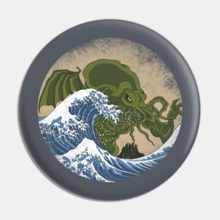 Hokusai Cthulhu Pin