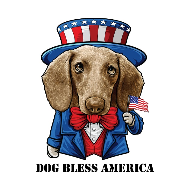 Dachshund Dog Bless America by whyitsme