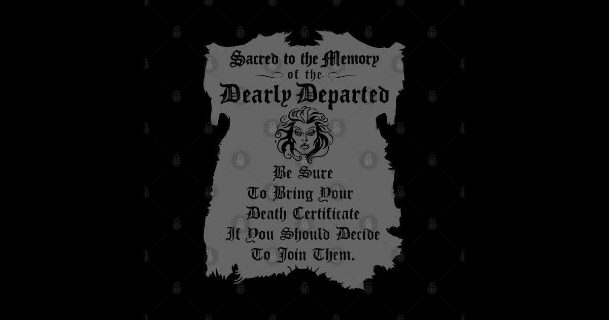 Haunted Mansion Death Certificate Haunted Mansion Sticker TeePublic Haunted Mansion Death Certificate Haunted Mansion Sticker TeePublic