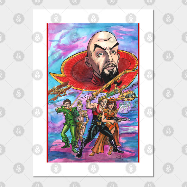 Flash Gordon Ming The Merciless Poster E Stampa Artistica Teepublic It