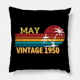 Vintage 1950 May birthday gift 73th Pillow