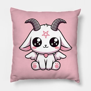 Baphocute, kawaii chibi Baphomet  by Strange Dollz Boudoir Pillow