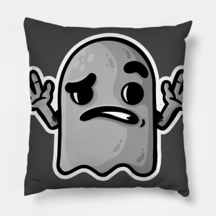 confused little grey ghost w Pillow