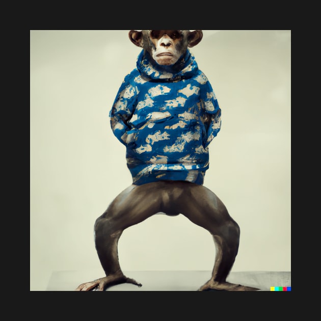 Monkey with Human Clothing Design Funky and colorful by Eternal Experience