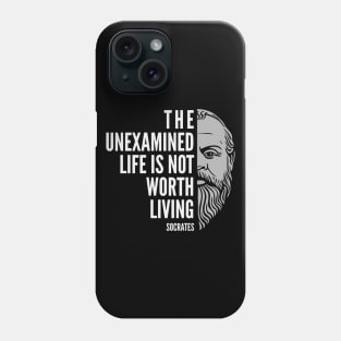 Socrates Quote: The Unexamined Life Phone Case